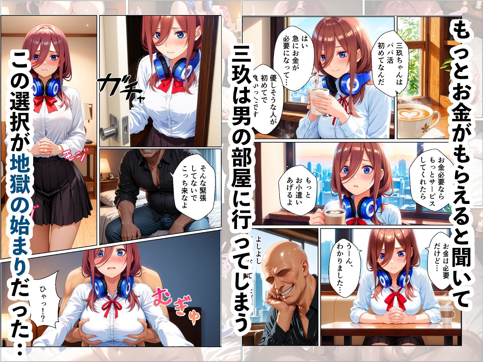 三玖寝取り調教〜パパ活がきっかけでメス堕ち〜｜モコモコ サンプル画像 4