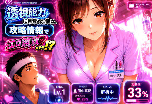 透視能力に目覚めた俺は、攻略情報でエロ無双する…？第1話｜A-乙π.exe+