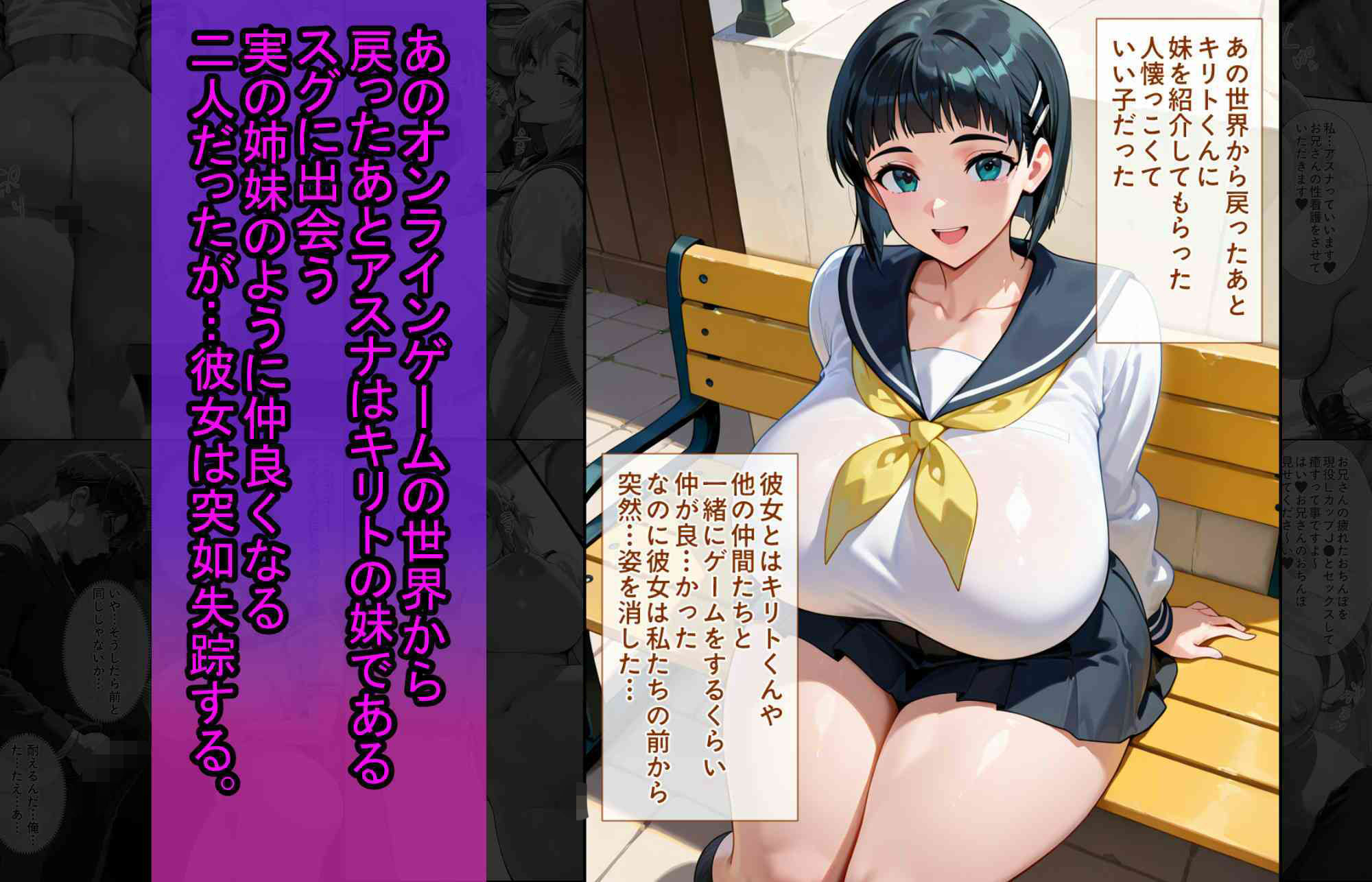 爆乳J●  アスナちゃんが巨根おじさんに寝取られる  話15｜蜜壺レストラン サンプル画像 3