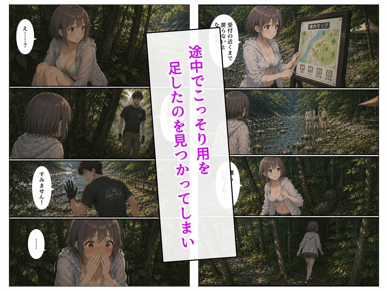 川遊びのあと、管理人さんと。｜LUME サンプル画像 4