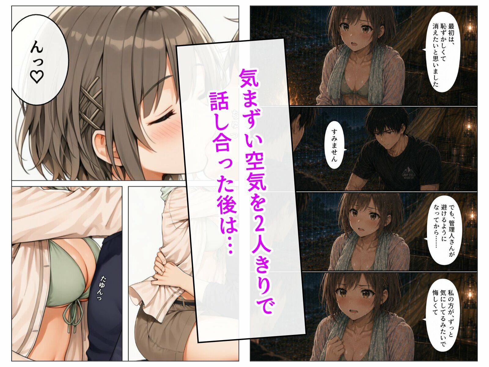 川遊びのあと、管理人さんと。｜LUME サンプル画像 5