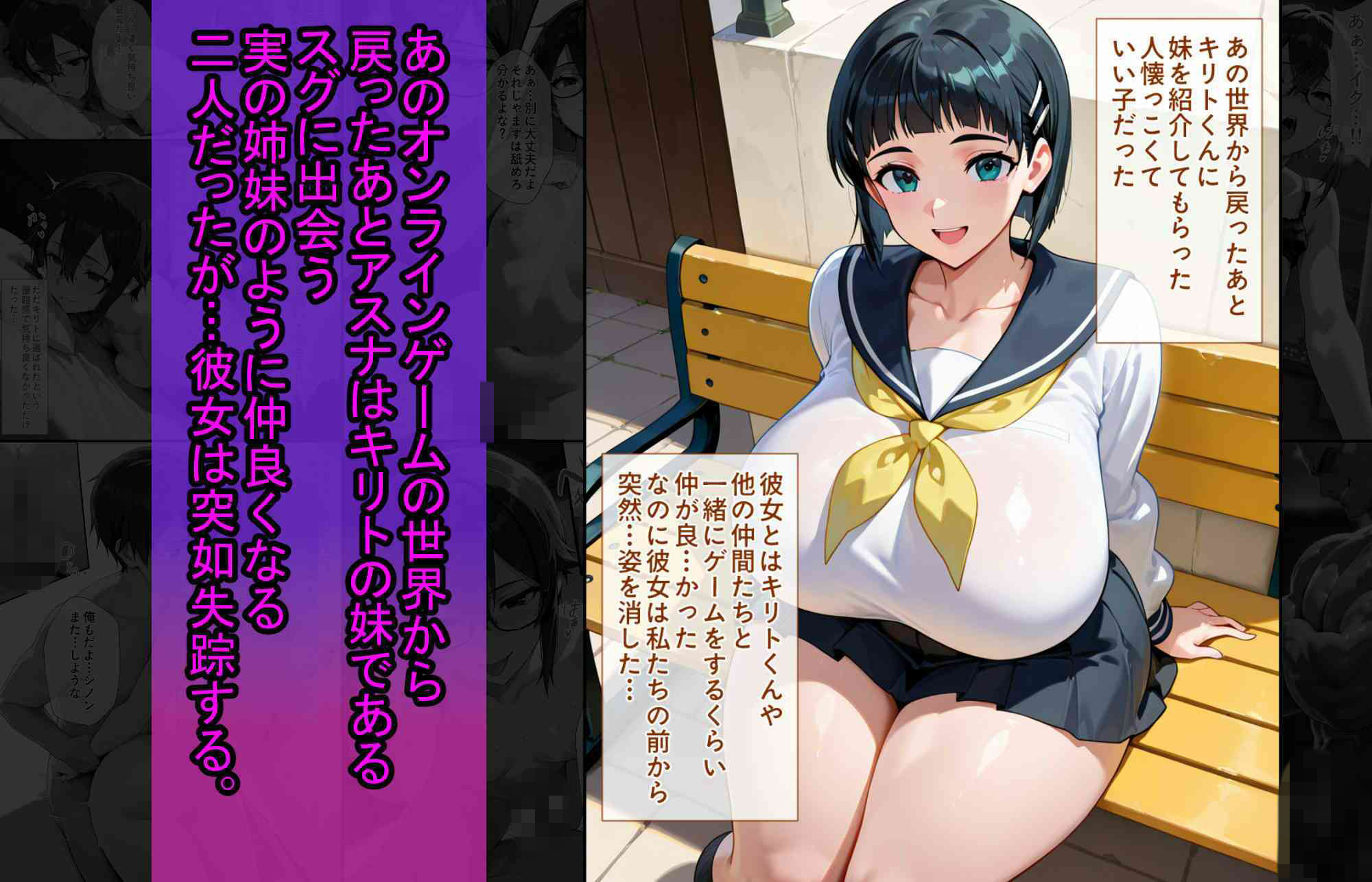 爆乳J●  シノンちゃんが巨根おじさんに寝取られる  話1｜蜜壺レストラン サンプル画像 3