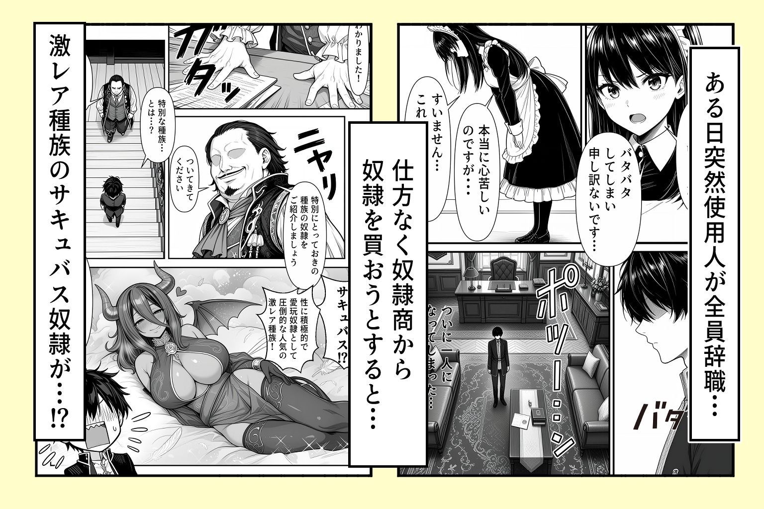 貧相な奴●サキュバスの’ご飯’をお世話します｜ゆっちAIA サンプル画像 2