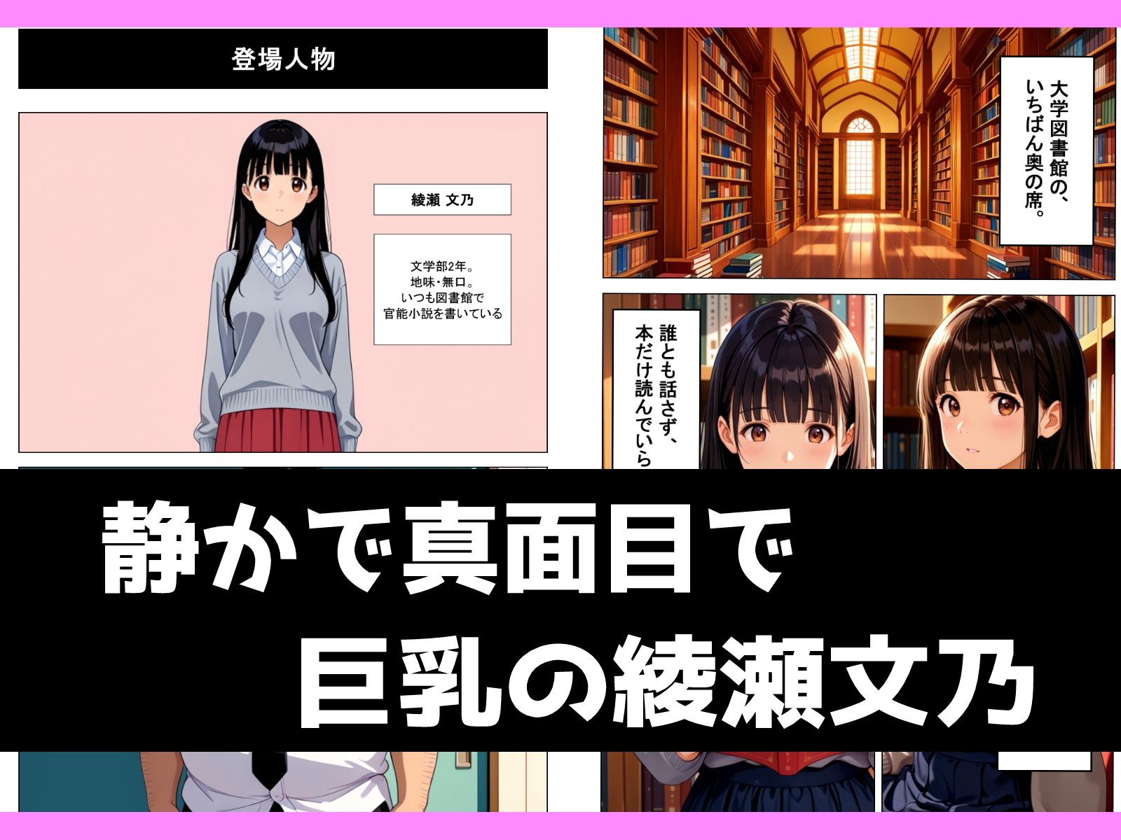 地味むっつり文学巨乳少女が官能小説を提出してしまい性奴●にさせられる話｜おかずづくり サンプル画像 2