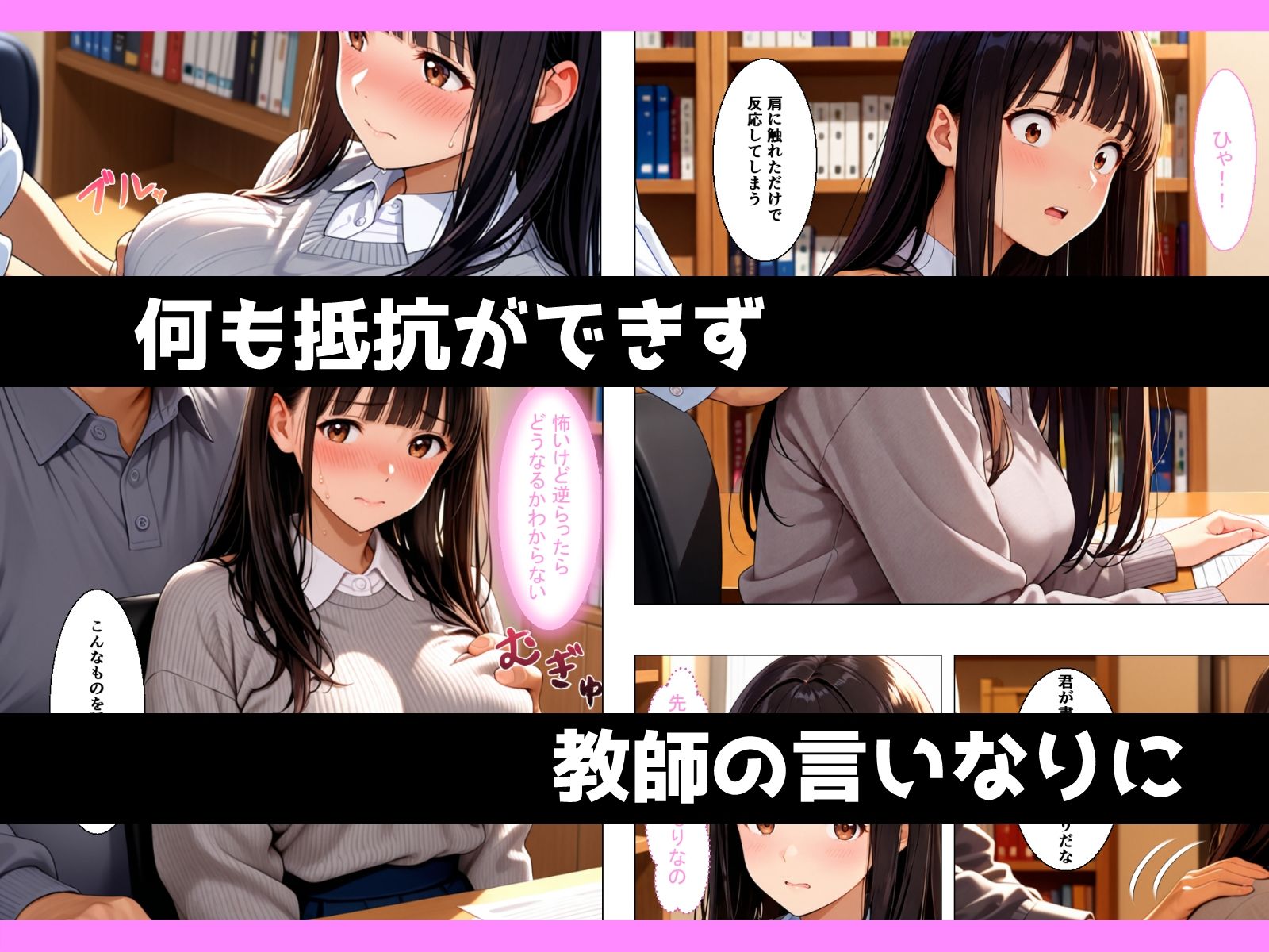 地味むっつり文学巨乳少女が官能小説を提出してしまい性奴●にさせられる話｜おかずづくり サンプル画像 6
