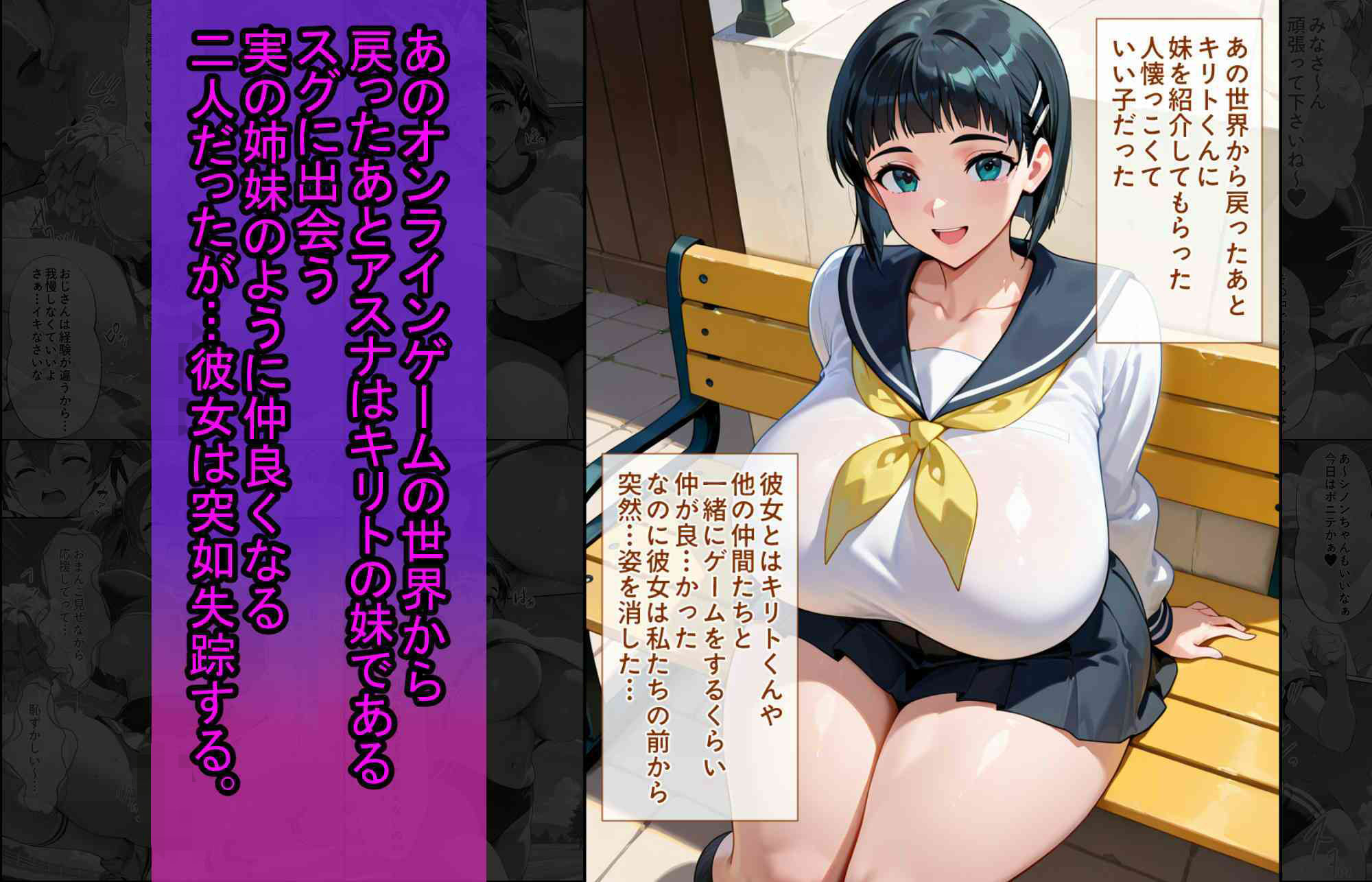 爆乳J●  アスナちゃんが巨根おじさんに寝取られる  話16｜蜜壺レストラン サンプル画像 3