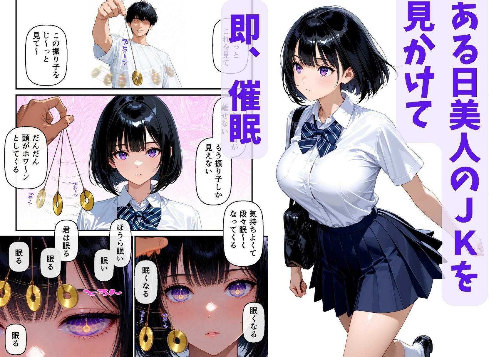 催◯ナンパ3 巨乳母子催◯  〜巨乳人妻とJKの娘に催◯かけたら親子丼SEXできた〜｜ねむりのまほろば サンプル画像 3