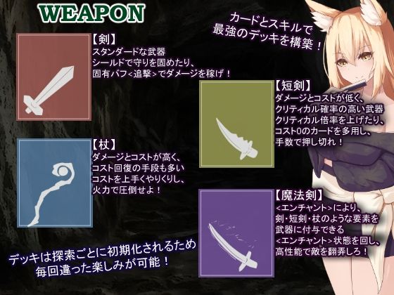 AvariceDungeon デバフカードや状態異常だらけの男性受けデッキ構築ローグライト サンプル画像 10