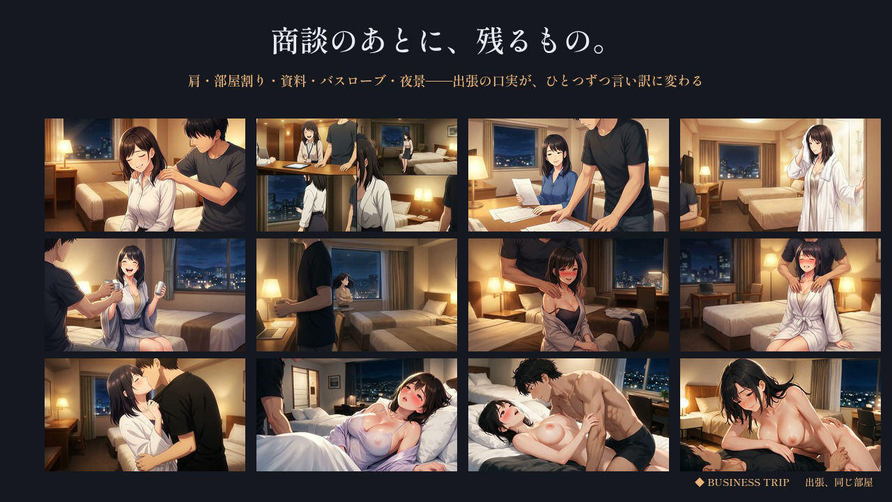 出張、同じ部屋 〜三泊四日〜｜なまこっち サンプル画像 4