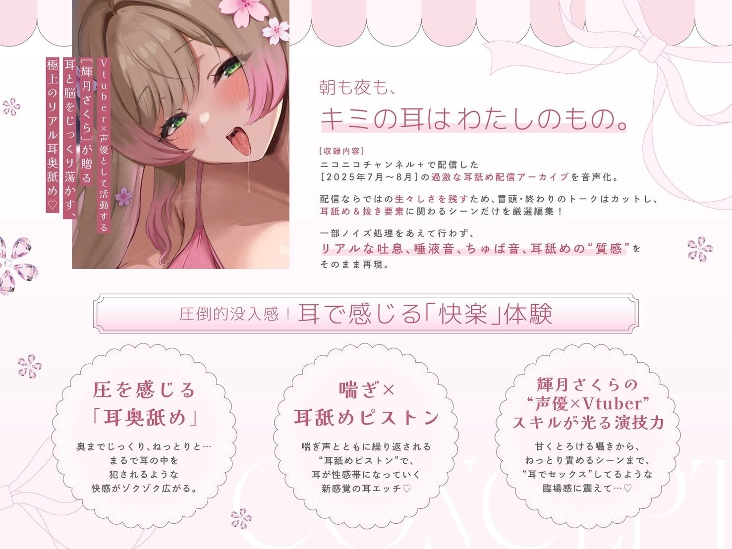 耳舐めアーカイブ!耳奥舐め×喘ぎ×オナサポ サンプル画像 2