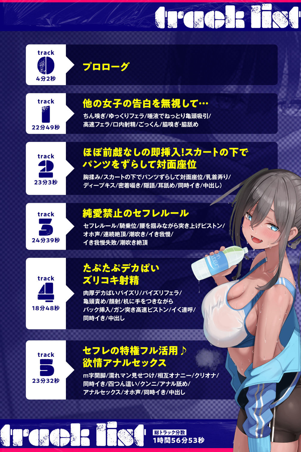 陸上部のサバサバ女子と純愛厳禁のセフレになったら｜あくあぽけっと サンプル画像 3