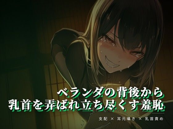 ベランダの背後から乳首を弄ばれ立ち尽くす羞恥｜夜の息抜き