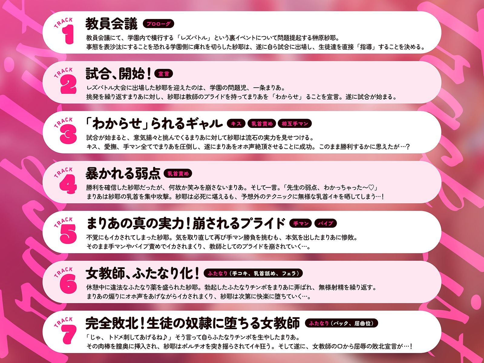 【女学園・レズバトル】女教師vs不良ギャル〜厳格な女教師の暴かれる弱点、崩されるプライド〜【KU100】|にゃまれっと サンプル画像 5