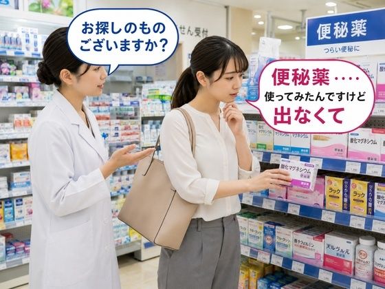 薬局で便秘相談したら浣腸をオススメされてしまう女子 4｜BCS