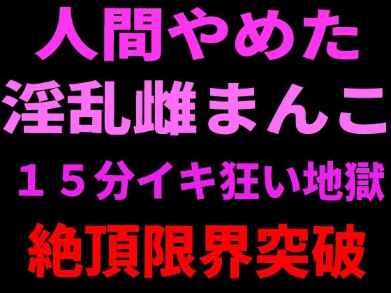 人間やめた淫乱雌まんこ 15分イキ狂い地獄 絶頂限界突破｜絶頂ひとりオナ子