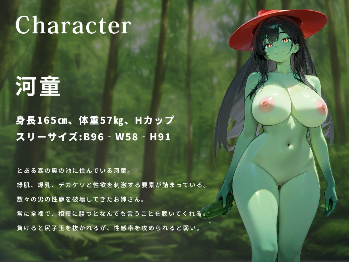 爆乳河童お姉さんは相撲で敗北し、ショタ〇キの性〇隷に成り果てる【おねショタ/異種姦/short】｜巨乳大好き屋 サンプル画像 2