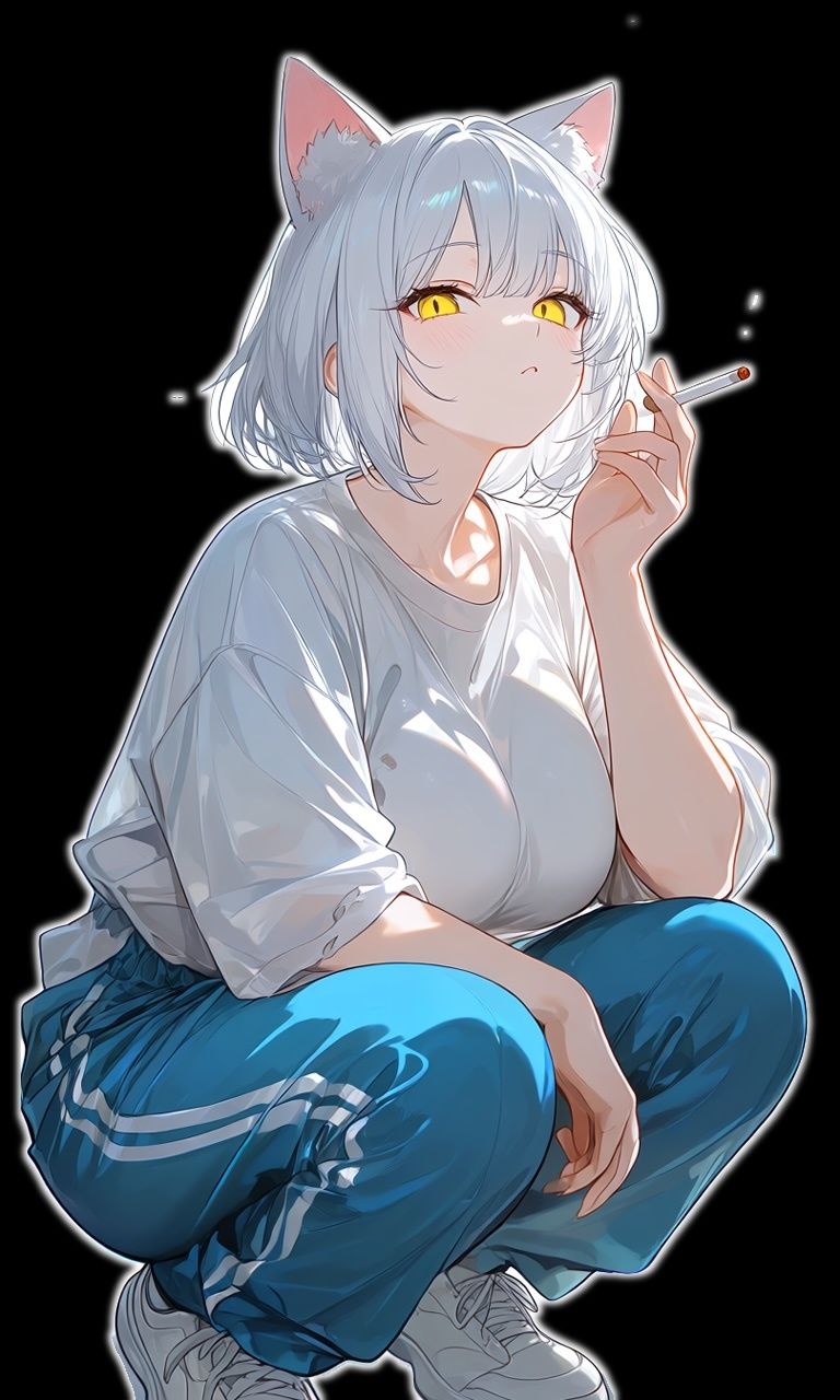 ヤニ切れした猫耳娘は金欠なので中出しさせてタバコ代を稼ぎたい。【けもみみ/変態/痴女】｜巨乳大好き屋 サンプル画像 7