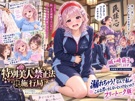 【特別美人禁止法施行局】おしっこ漏れちゃう！なんで私がこんな思いをしないといけないの〜？前編【城ヶ崎萌子（22才） 】｜特別美人禁止法施行局