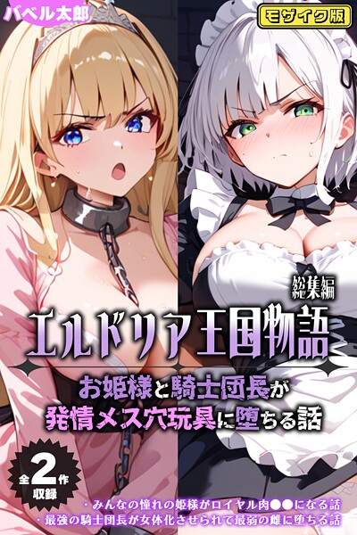 エルドリア王国物語 総集編 〜お姫様と騎士団長が発情メス穴玩具に堕ちる話〜 モザイク版|バベル太郎