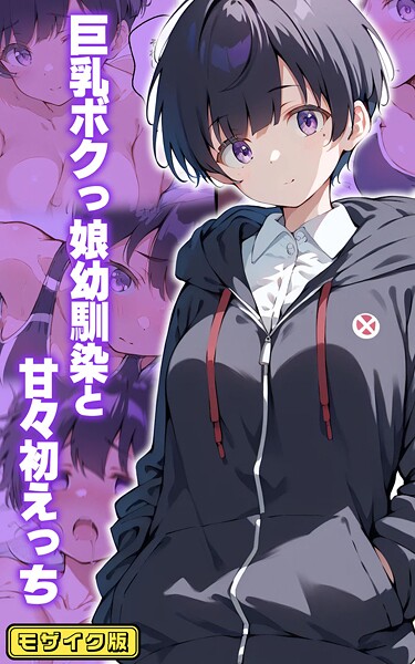 巨乳ボクっ娘幼馴染と甘々初えっち モザイク版｜初恋ラボ